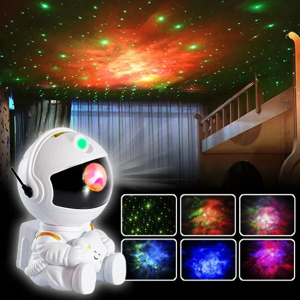 Sitting Astronaut Galaxy Projector